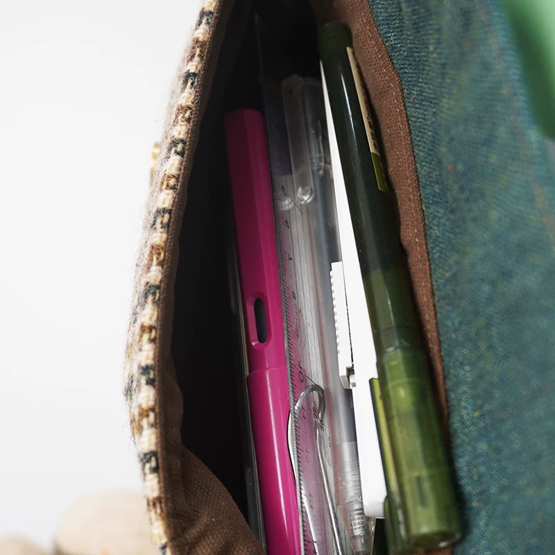Капиacious high quality retro pencil case, organizer bag, DIY