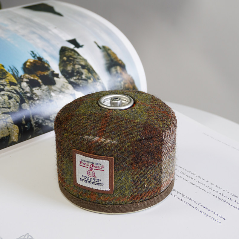 harris tweed户外露营粗花呢卡式炉气罐套复古扁气罐保护套氛围套,淘宝优惠券,粉丝福利购,淘宝优惠卷