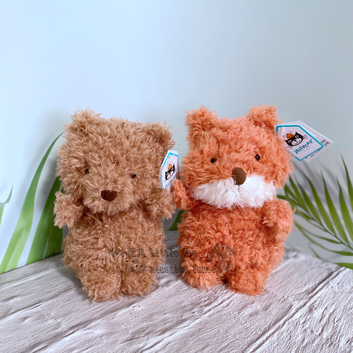 正品现货 英国JELLYCAT little小猪熊狗狐狸山羊雪人青蛙卷毛公仔 - 图0