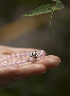 小狐狸魅力风手链粉水晶