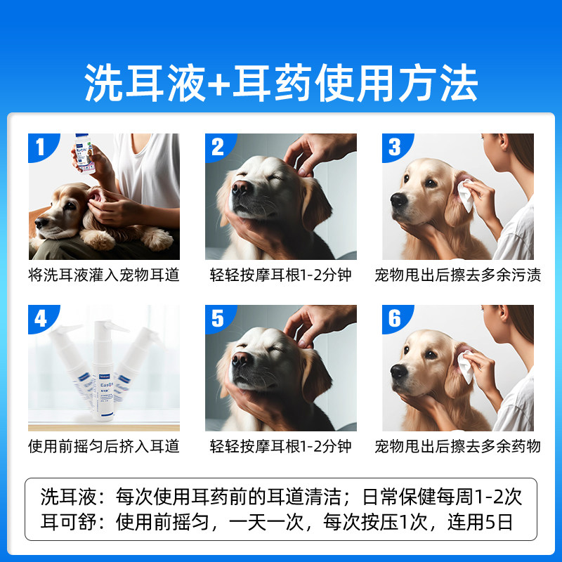 维克耳可舒狗狗真菌细菌马拉色菌耳螨耳痒耳臭猫狗外耳炎犬洗耳液,淘宝优惠券,粉丝福利购,淘宝优惠卷