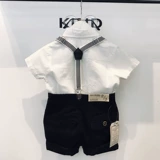 Комбинезон для мальчиков, рубашка, комплект, детские штаны, платье, костюм, в британском стиле