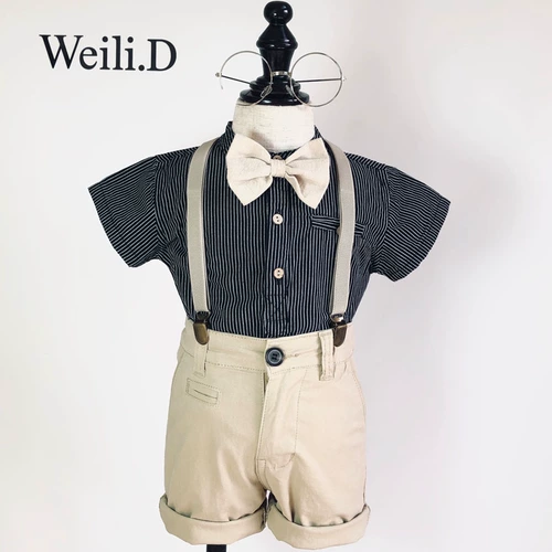 Детский комплект, демисезонное платье, детская рубашка, костюм мальчика цветочника, комбинезон, в британском стиле