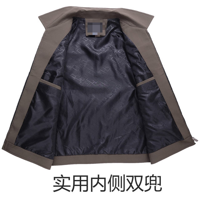 Spring and autumn and winter Middle -aged and elderly jacket jackets Men's elderly spring and autumn men's middle -aged lapel coat daddy