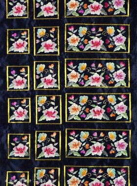 特色礼品手工绣品老绣片手工刺绣苏绣装饰画手绣纱蝴蝶花布料包贴