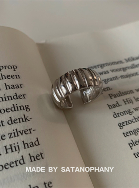 S925ins冷淡风重工高级感开口戒