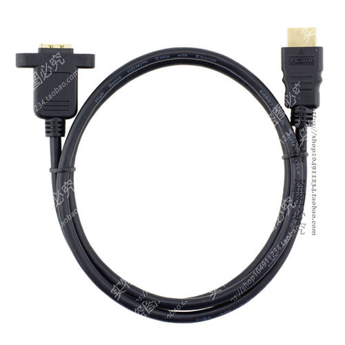 HDMI2.0版公对母M-F带耳朵螺丝母工控面板19+1纯铜满芯连接延长线-图3