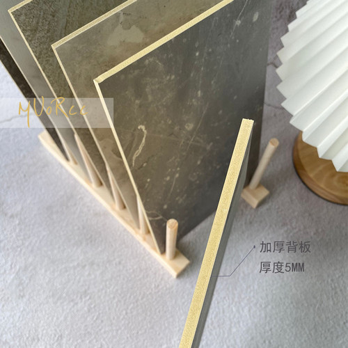 美甲款式展示板打版作品木质硬板展架高档日式岩石纹拍照背景道具 - 图1