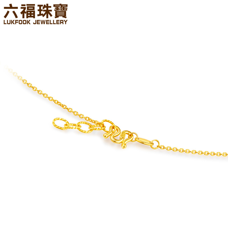L07TBGN0004 六福珠宝小狗花朵珐琅黄金套链足金吊坠项链计价 L07TBGN0004 六福珠宝小狗花朵珐琅黄金套链足金吊坠项链计价