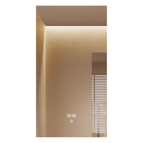 直角智能浴室镜卫生间LED长形镜子挂墙洗漱高清防水化妆镜带灯光 - 图3