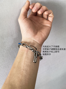 不掉色闪电古巴手链男潮