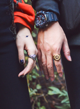 印第安风太阳飞鹰戒指环对戒