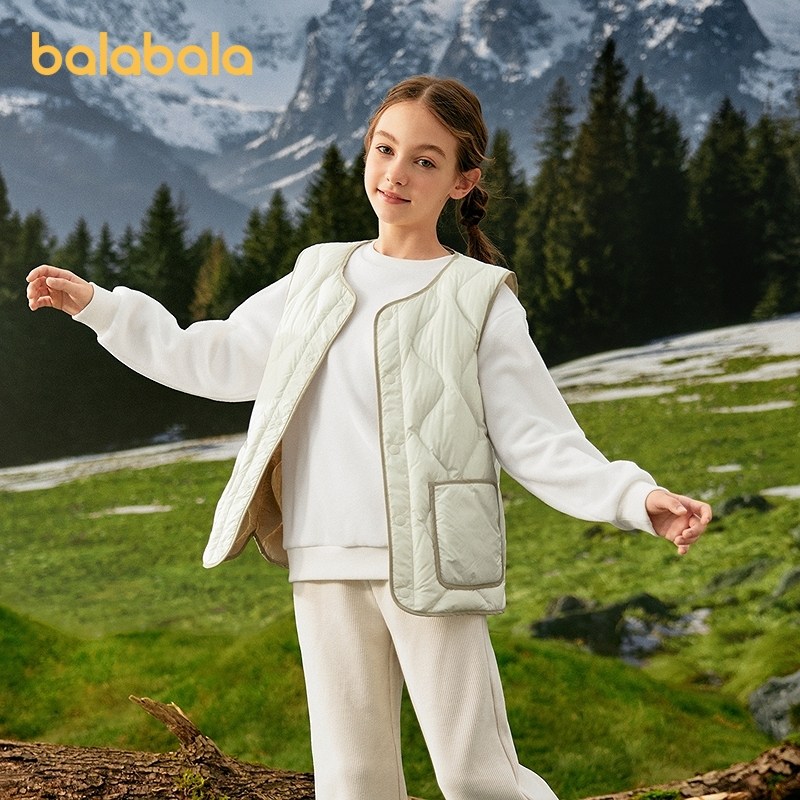 巴拉巴拉balaOne儿童马甲女童男童轻薄外套上衣新款童装2025冬装,淘宝优惠券,粉丝福利购,淘宝优惠卷