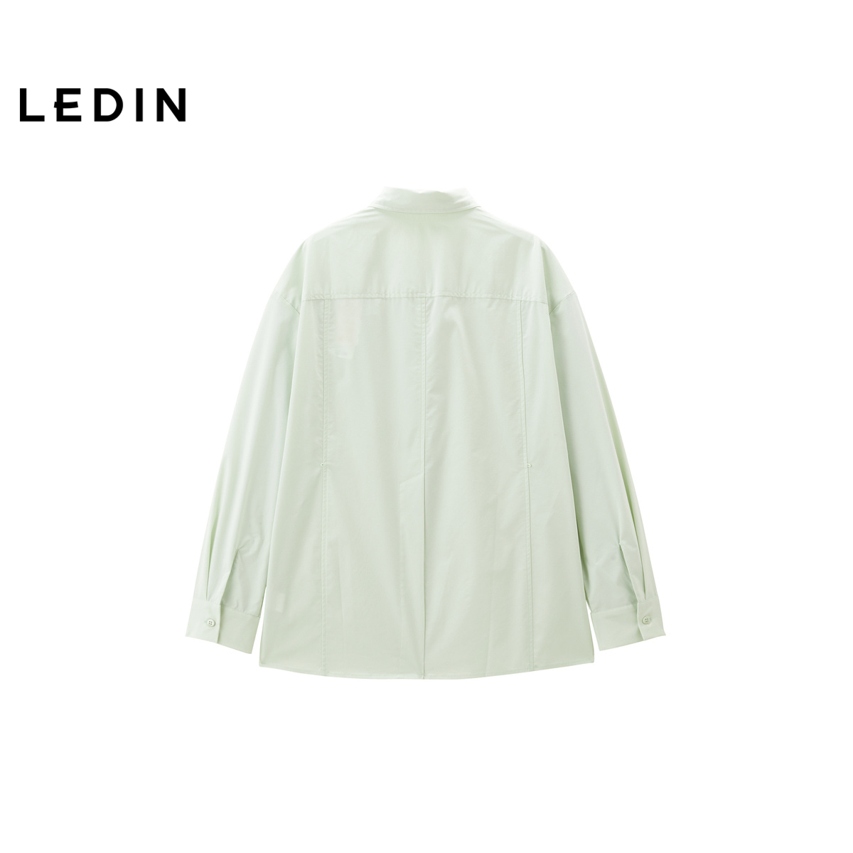 【商场同款】乐町2025春季新品学院风宽松领带衬衫上衣C2CAF1139* - 图0