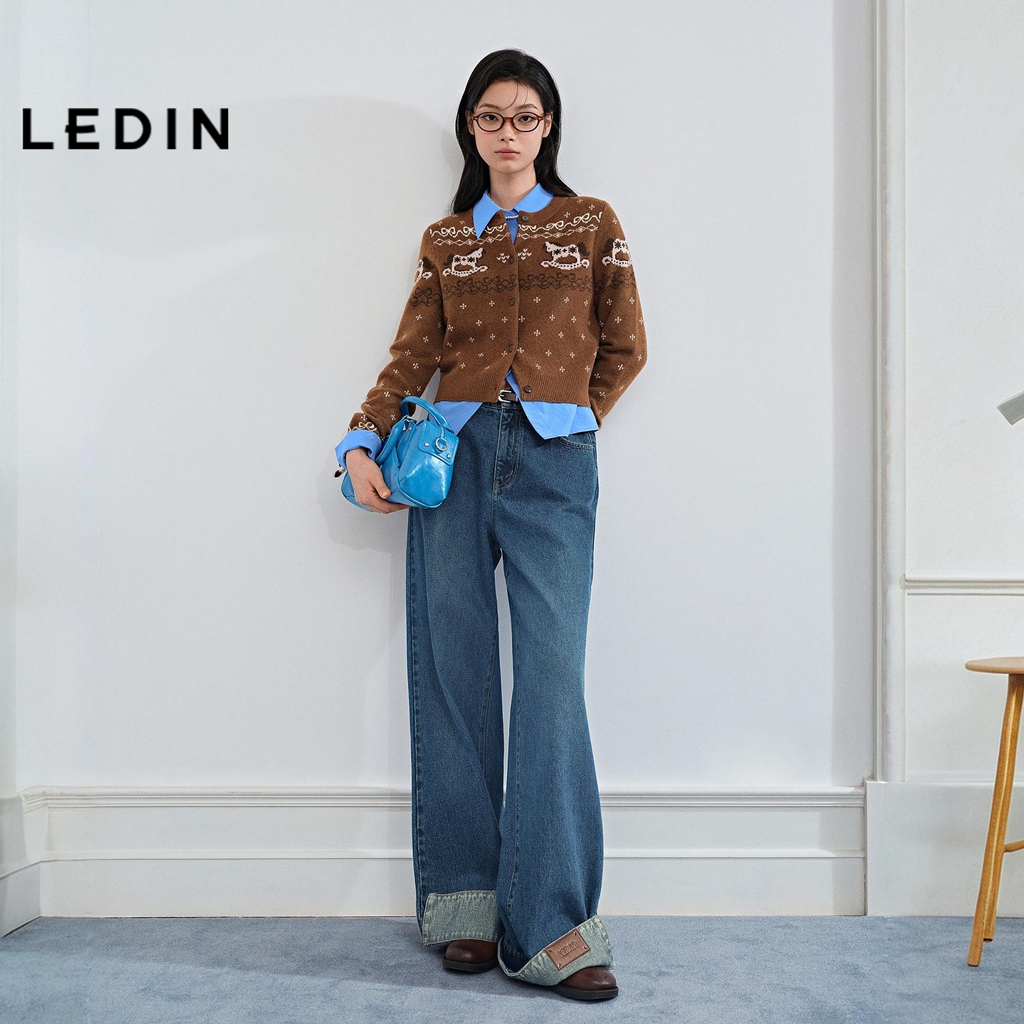 乐町马上好运卡通针织衫女25年冬季新年毛衣正肩合体针织内搭上衣,淘宝优惠券,粉丝福利购,淘宝优惠卷