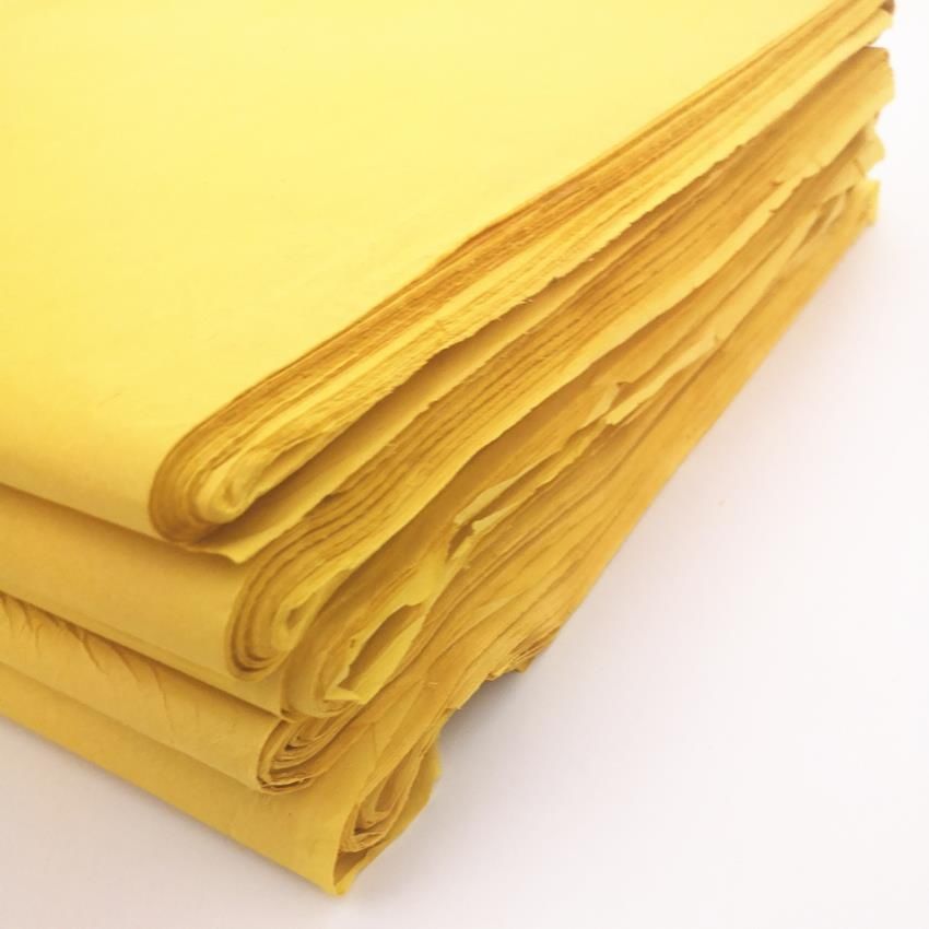 120*80 大尺寸大张黄纸100黄表纸黄烧纸传统双面黄色好质量薄烧纸 - 图1