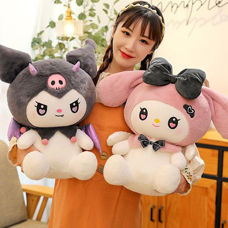 爆款库洛米公仔天使美乐蒂玩偶睡觉抱毛绒玩具靠枕生日礼物送女友 - 图3