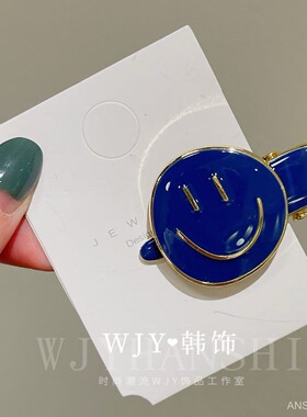 小发夹韩版笑脸刘海鸭嘴夹简约轻奢ins碎发小夹子金属少女风发夹