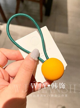 韩版ins简约彩色发圈糖果色发球荧光色扎丸子头绳皮筋马尾辫皮套