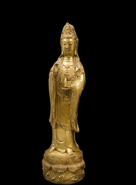 铜观世音菩萨佛像送子求子保平安