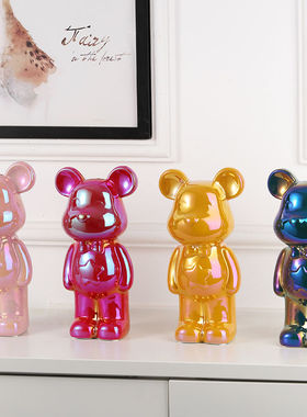 宏赫景德镇暴力熊酒柜玄关摆件