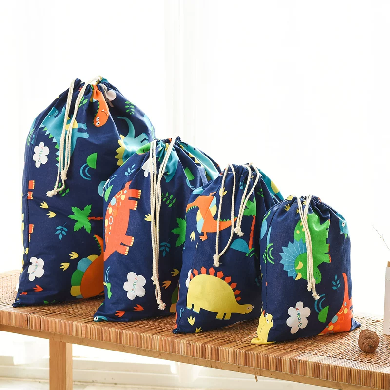 Cartoon storage system for traveling, handheld container, bag, suitcase, drawstring