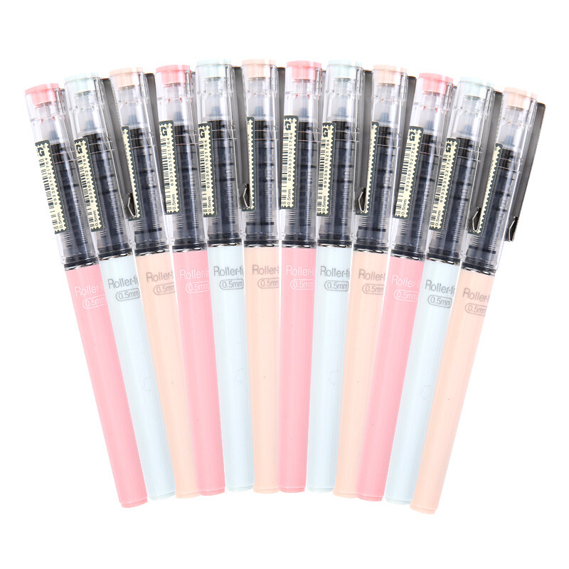 晨光裸色控直液式走珠笔全针管型签字水笔中性笔0.5mm黑41802,淘宝优惠券,粉丝福利购,淘宝优惠卷