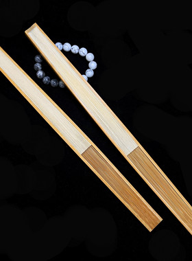 折扇玉竹手工宣纸中玉古苏工扇面