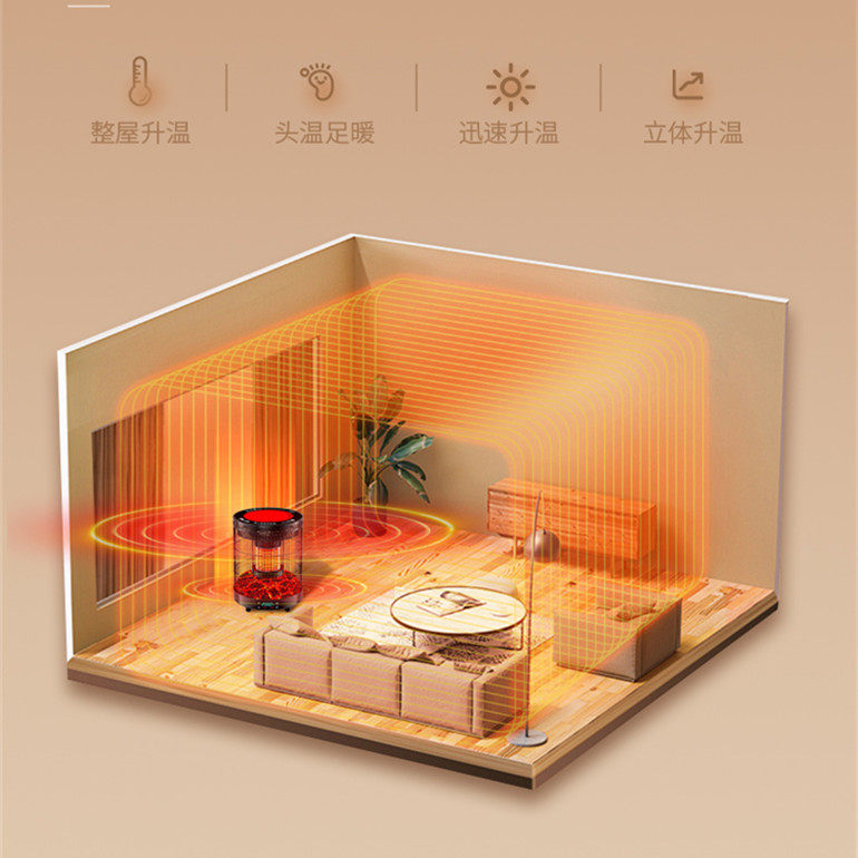 CAMEL/骆驼2025新款多功能电取暖器炉智能语音烧烤火气围炉煮茶桌