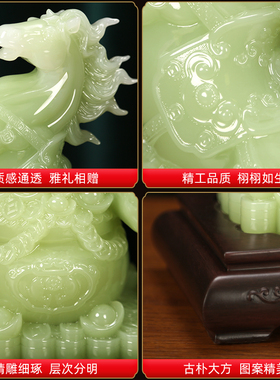 财源广进聚财宝马铜马摆件马到成功客厅家居开业送礼桌面工艺摆设