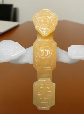 批发天然米黄玉白玉事事如意吉祥如意家居玉石风水摆件吉祥物代发