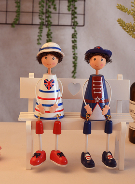 创意大号吊脚娃娃摆件情侣装饰品
