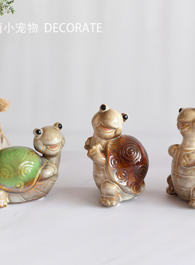 陶瓷摆件花园庭院花盆复古呆萌