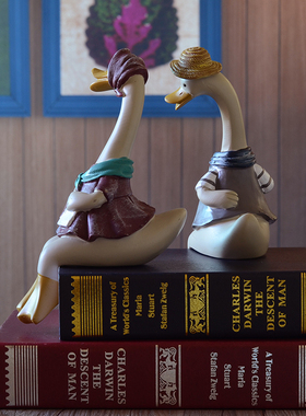 创意可爱情侣鸭子树脂女友闺蜜