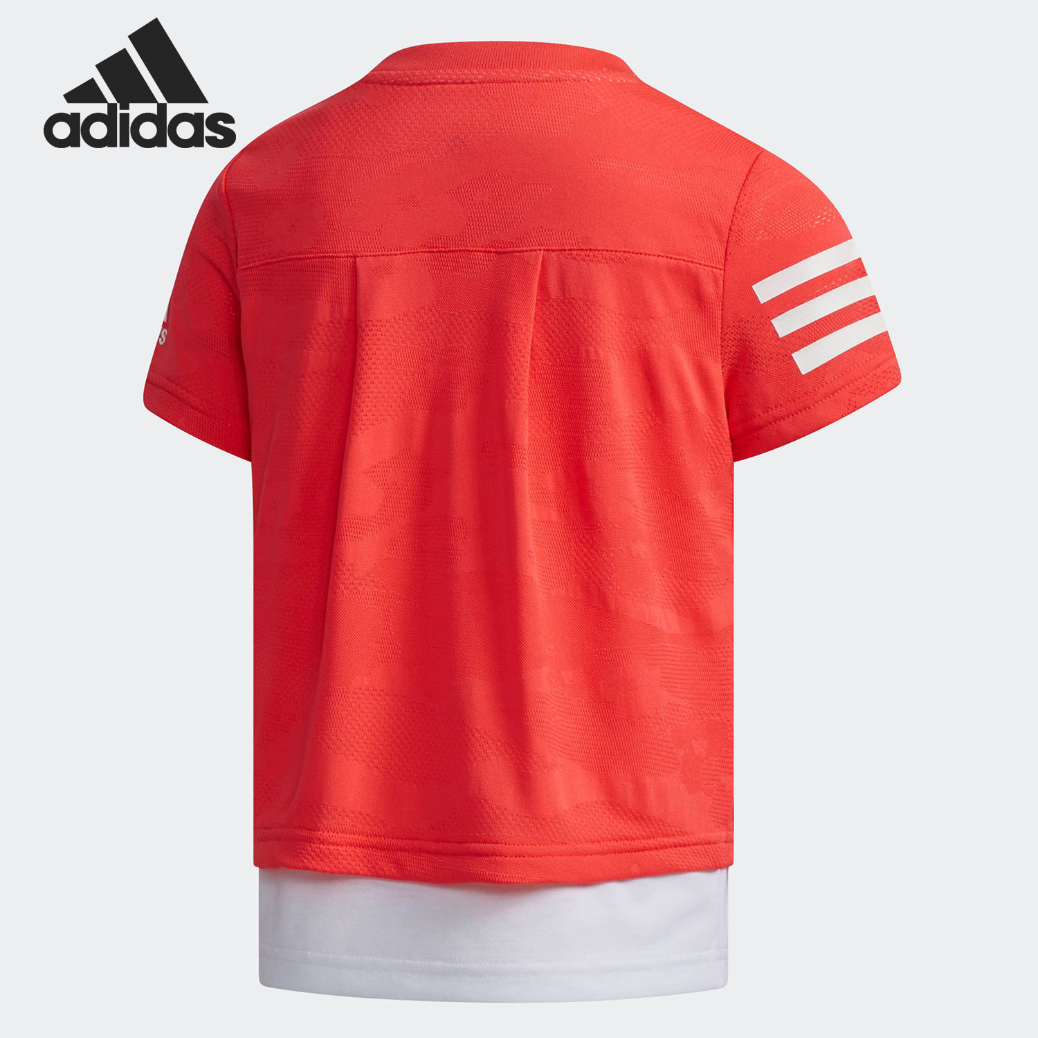 Adidas/阿迪达斯正品运动休闲圆领小童夏季宽松短袖T恤衫 DW4065 - 图0