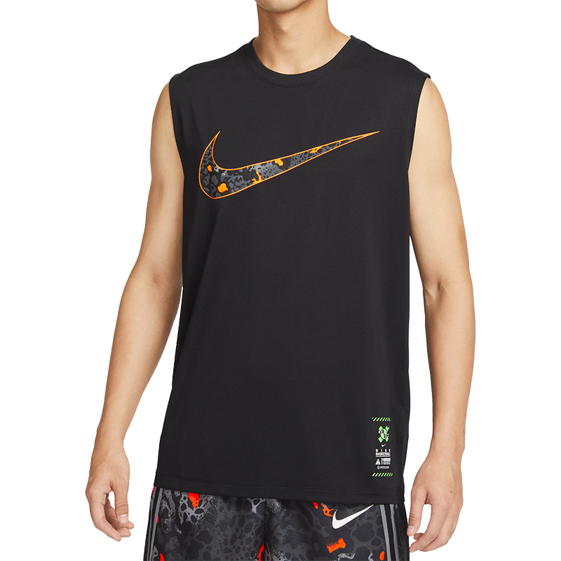 Nike/耐克正品夏季宽松透气篮球男子运动无袖T恤FQ0357-010 - 图3