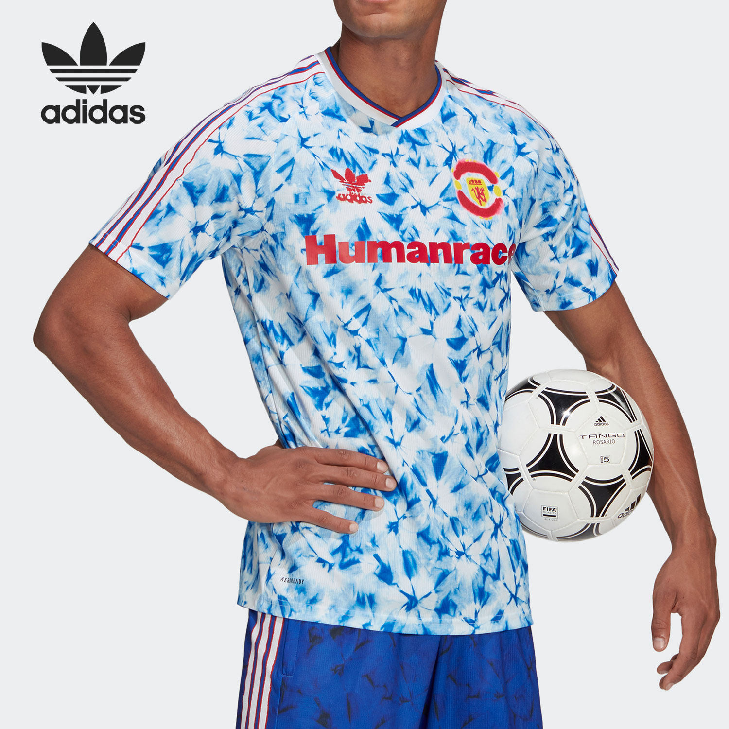 adidas/阿迪达斯正品三叶草曼联human race联名男子足球服gj9084