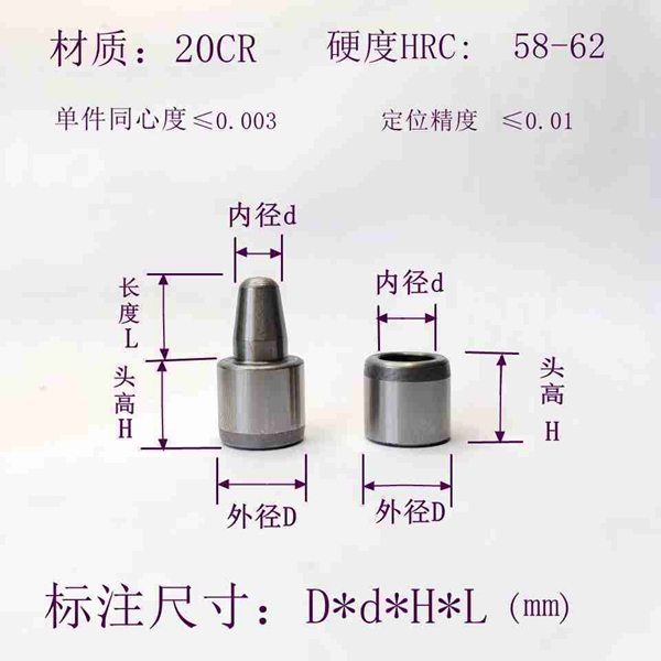 10套12mm橡胶硅胶模具导柱导套精准定位销比例导柱材质20cr模具配 - 图2