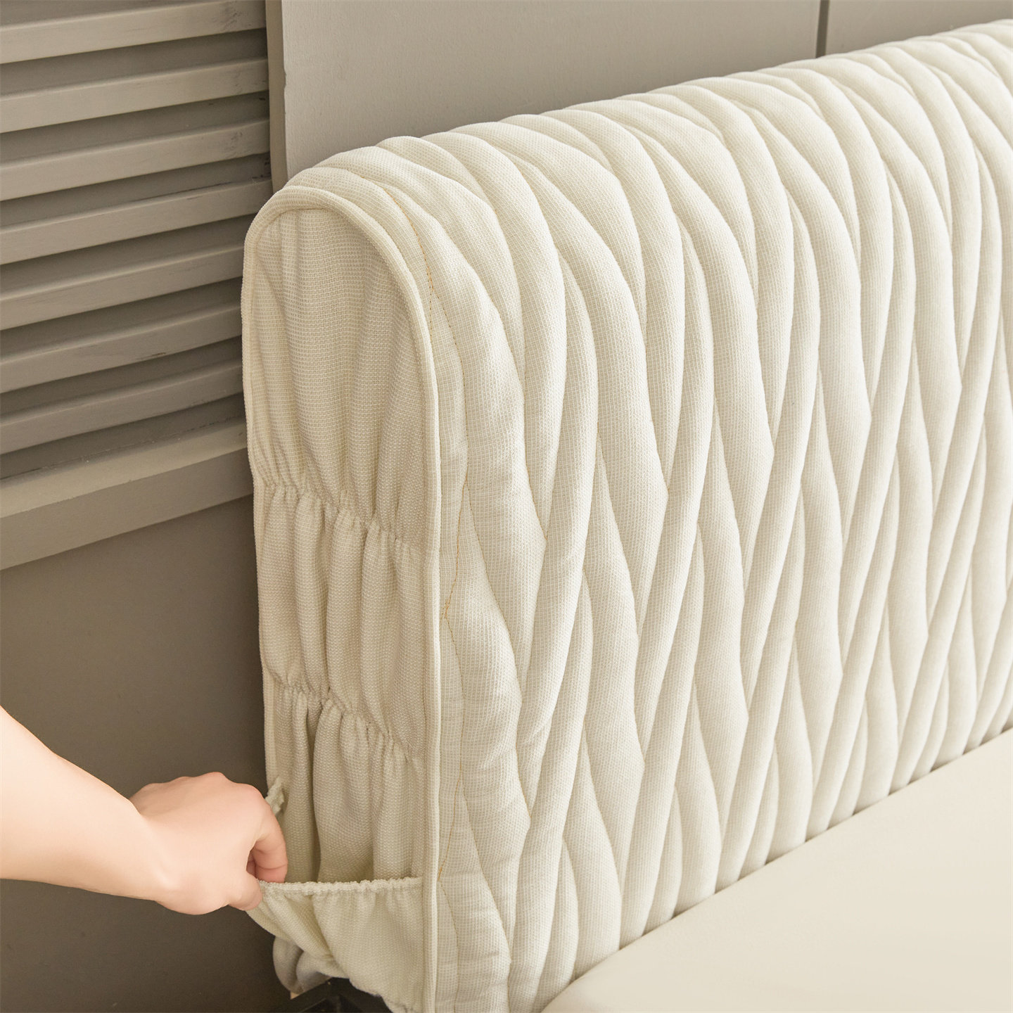 2025新款简约现代床头遮丑神器加厚床头套罩全包夹棉防尘罩保护套,淘宝优惠券,粉丝福利购,淘宝优惠卷