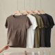 Thin Ladies Lyocell Linen Short Sleeve T-Shirt Summer