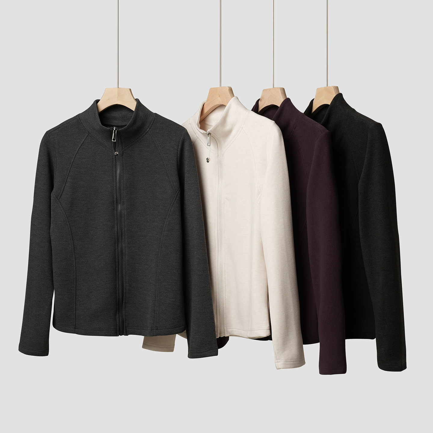 含羊毛 女士立领外套 修身短款拉链上衣 基础百搭 秋冬款 女装,淘宝优惠券,粉丝福利购,淘宝优惠卷