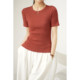 Youkesi women's ribbed solid color slim short-sleeved summer style