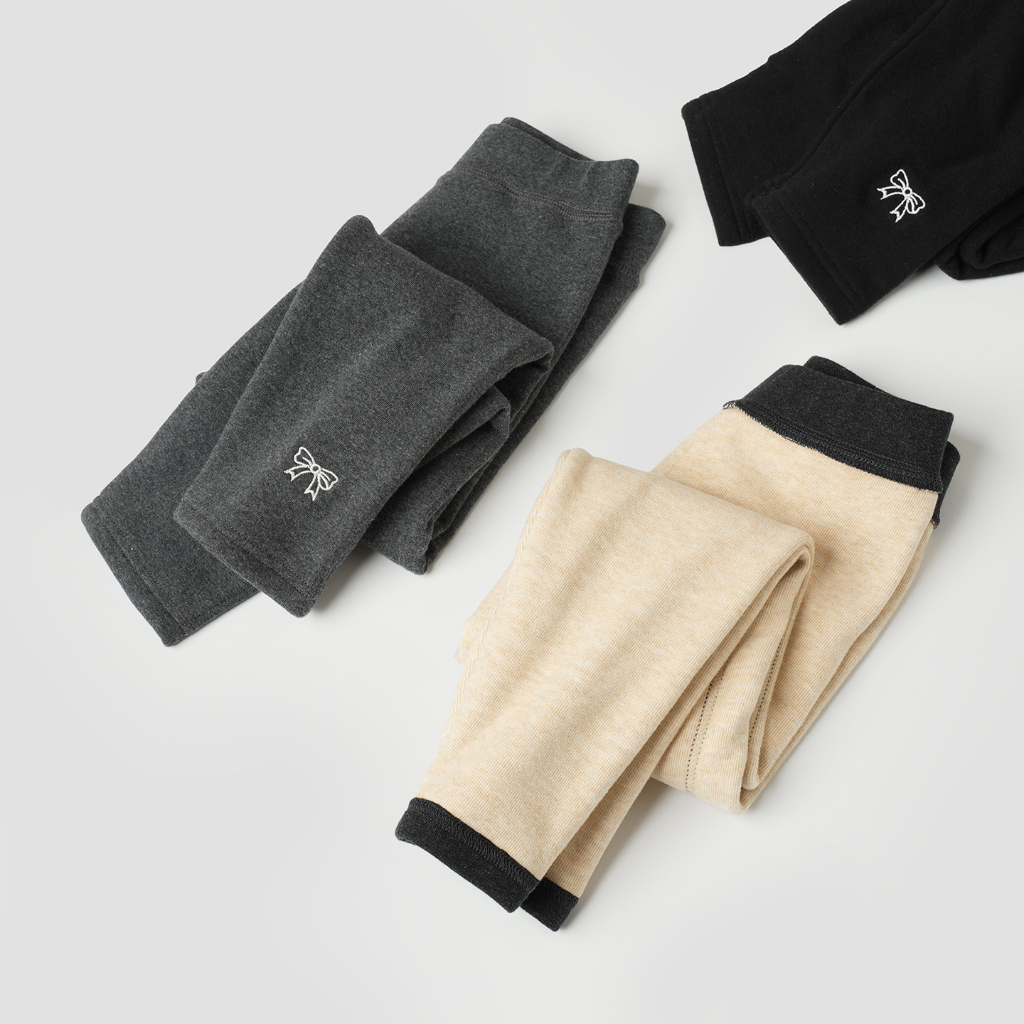 儿童双层加绒裤 女童蝴蝶结弹力修身保暖打底长裤 170中大童 冬款,淘宝优惠券,粉丝福利购,淘宝优惠卷