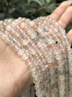 天然透体拉丝彩兔毛两戴手串项链