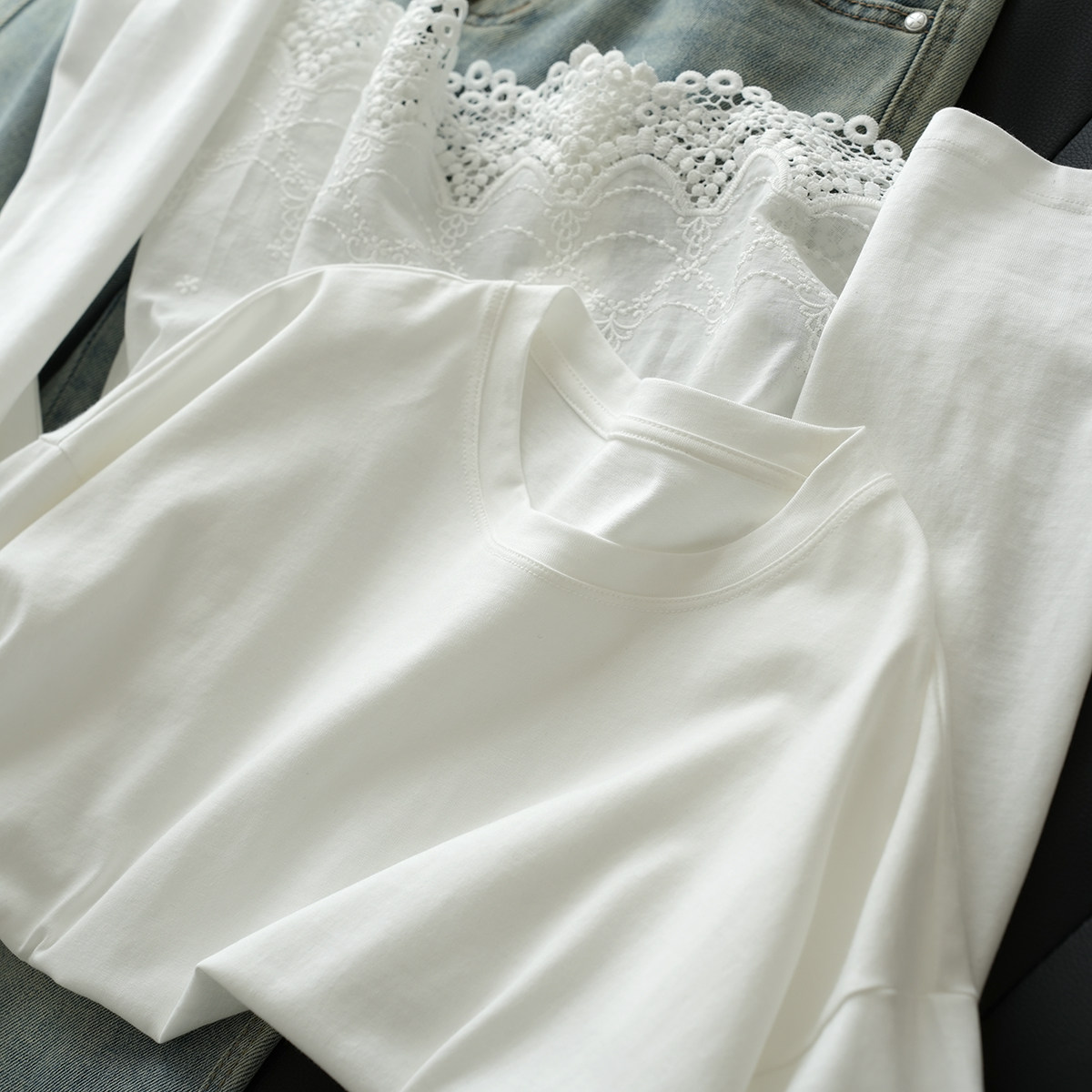 亲子款A类 女士全棉拼接蕾丝T恤 儿童纯棉长袖打底衫 春秋款女装,淘宝优惠券,粉丝福利购,淘宝优惠卷