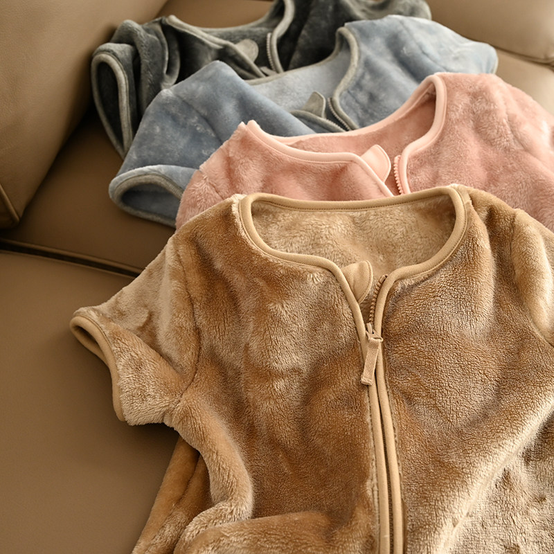 加厚 软绵绵好温暖 儿童短袖绒睡袍 男女童睡袋 防踢马甲被 冬款,淘宝优惠券,粉丝福利购,淘宝优惠卷