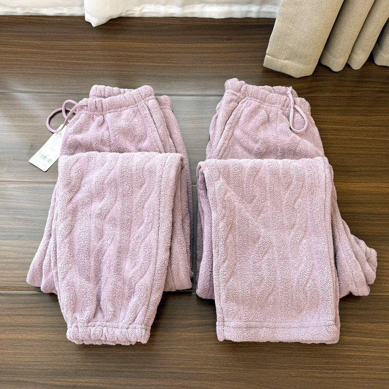 福利 散口+收口 女士雪粒家居长裤  厚实保暖睡裤 秋冬款 女装,淘宝优惠券,粉丝福利购,淘宝优惠卷