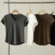 EcoCos ແມ່ຍິງຄໍ V ແຂນສັ້ນສັ້ນບ່າ T-Shirt Summer