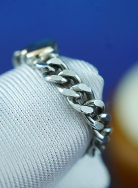 早期欧洲匠人手工制造10K纯金纯银锁链戒指气质首饰复古个性绝版