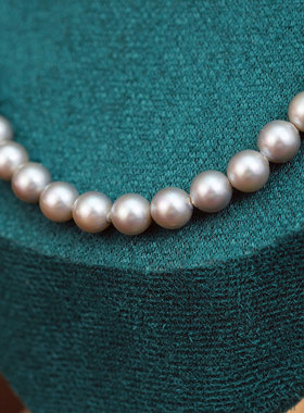 日本天然海水黑珍珠silver纯银6mm正圆项链首饰奢华高贵气质珠宝